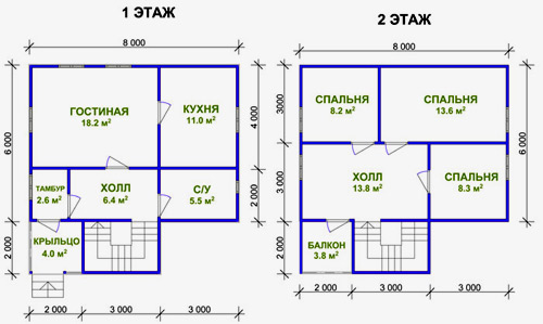 Будинок з бруса 8 10 dwg. Розглядаємо креслення будинків з бруса